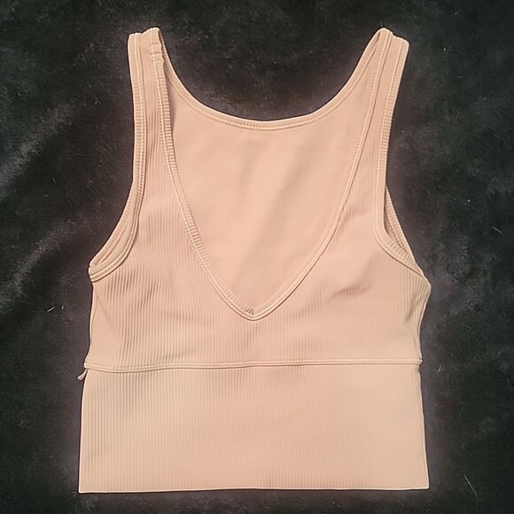 Lululemon power pivot ribbed tank, size 2, Blush colored - Picture 1 of 3